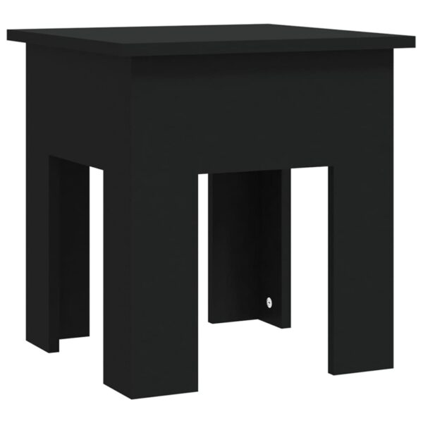 vidaXL Coffee Table Black 15.7"x15.7"x16.5" Engineered Wood - Image 2