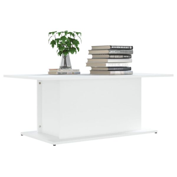 vidaXL Coffee Table White 40.2"x21.9"x15.7" Engineered Wood - Image 3