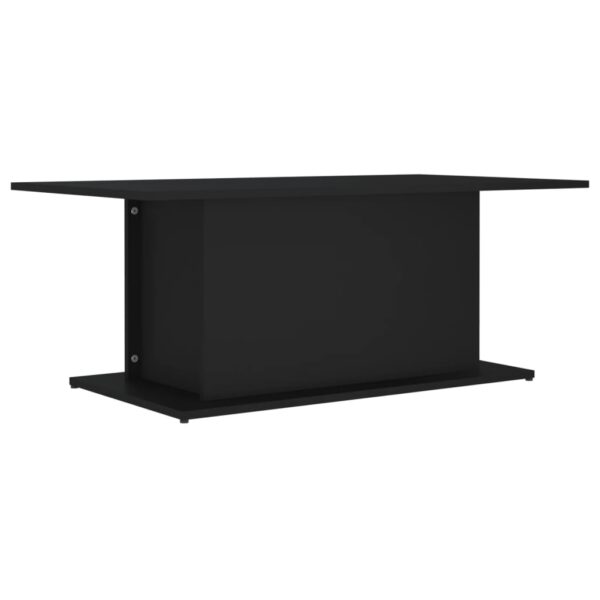 vidaXL Coffee Table Black 40.2"x21.9"x15.7" Engineered Wood - Image 2