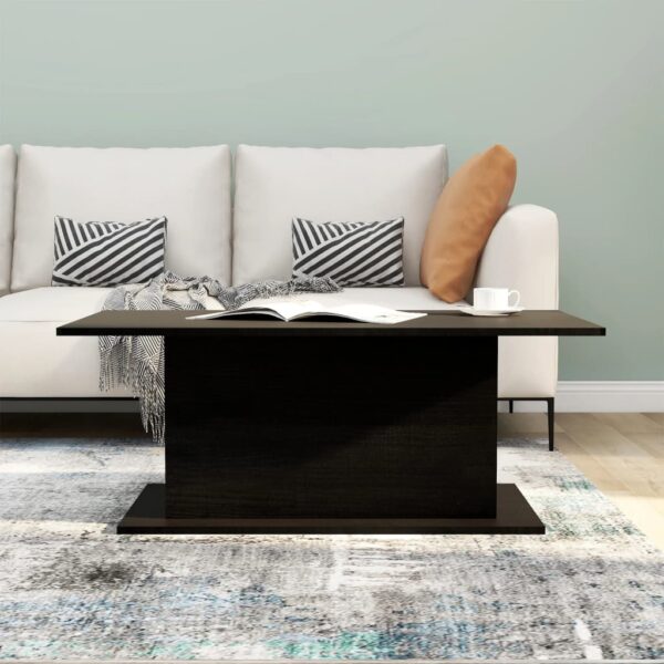 vidaXL Coffee Table Black 40.2"x21.9"x15.7" Engineered Wood - Image 4