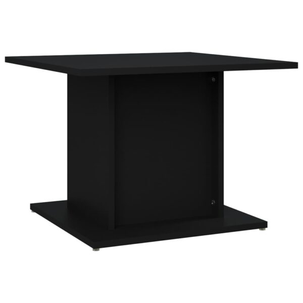 vidaXL Coffee Table Black 21.9"x21.9"x15.7" Engineered Wood - Image 2