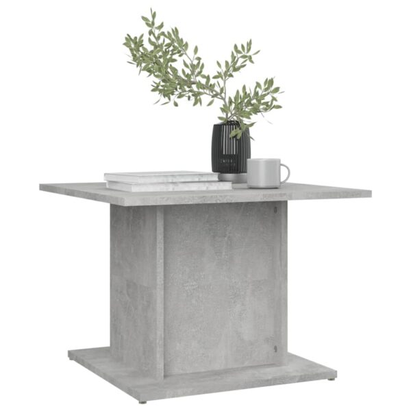 vidaXL Coffee Table Concrete Gray 21.9"x21.9"x15.7" Engineered Wood - Image 3