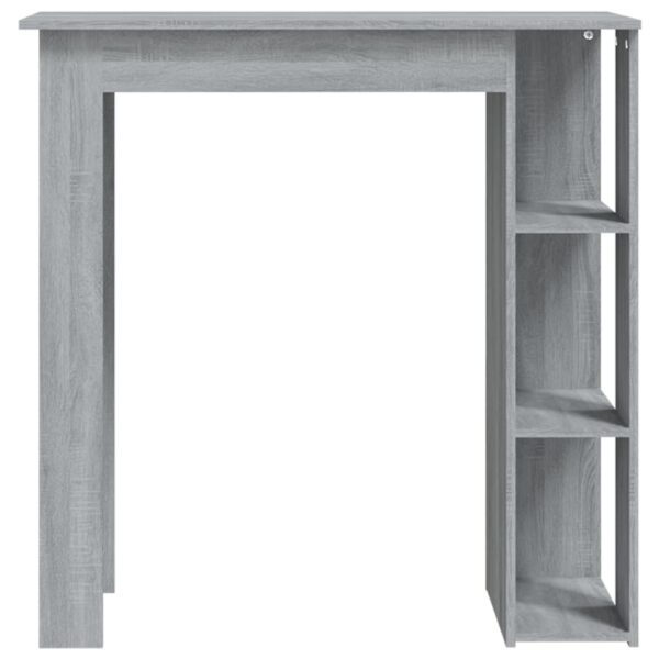 vidaXL Bar Table with Shelf Gray Sonoma 40.2"x19.7"x40.7" Engineered Wood - Image 3