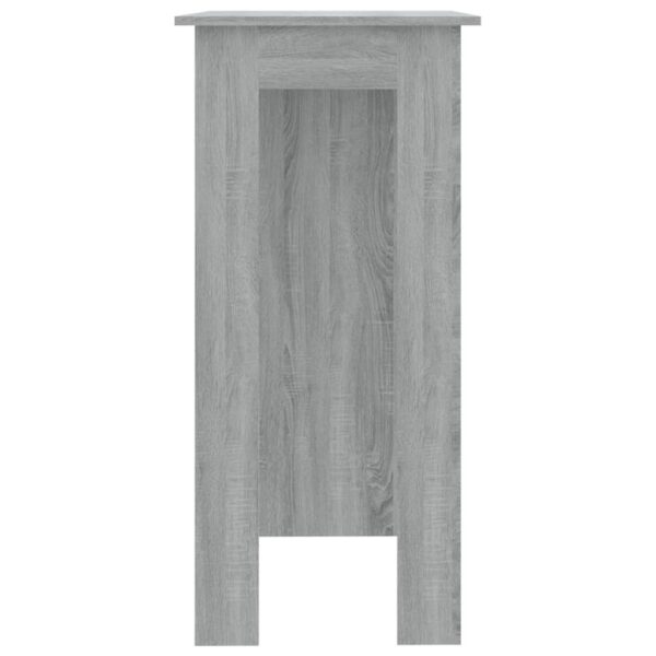 vidaXL Bar Table with Shelf Gray Sonoma 40.2"x19.7"x40.7" Engineered Wood - Image 4