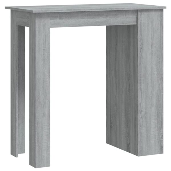 vidaXL Bar Table with Storage Rack Gray Sonoma 40.2"x19.7"x40.7" Engineered Wood - Image 2