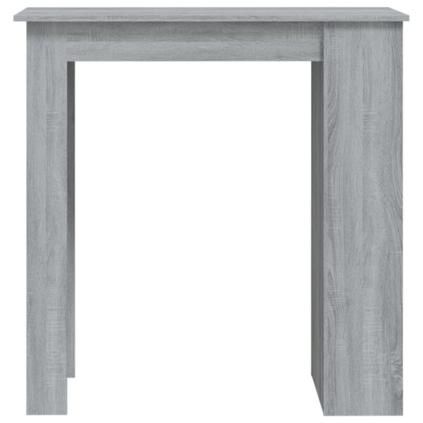 vidaXL Bar Table with Storage Rack Gray Sonoma 40.2"x19.7"x40.7" Engineered Wood - Image 5