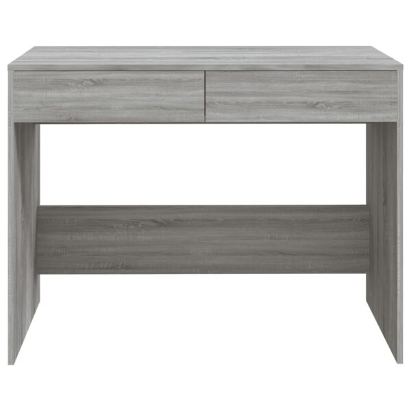 vidaXL Desk Gray Sonoma 39.8"x19.7"x30.1" Engineered Wood - Image 5