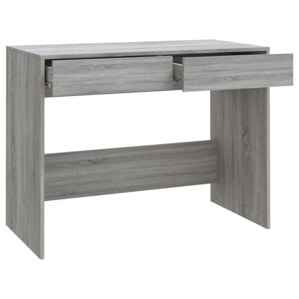 vidaXL Desk Gray Sonoma 39.8"x19.7"x30.1" Engineered Wood - Image 7