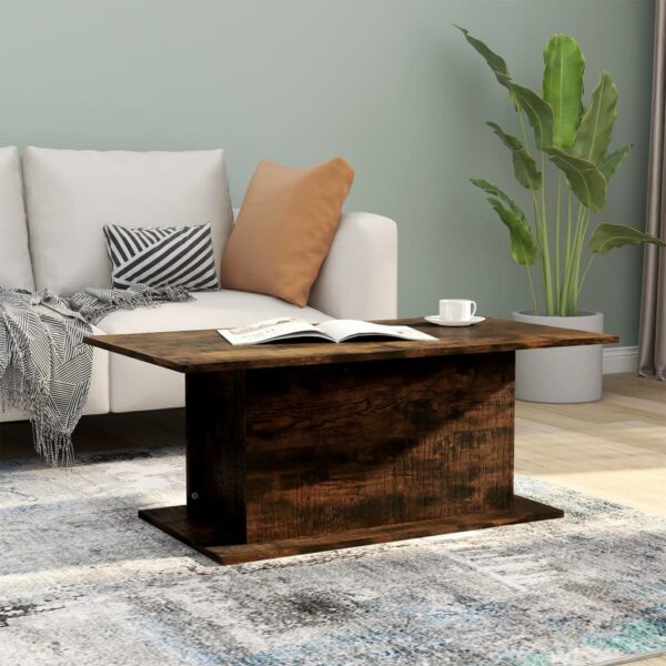 vidaXL Coffee Table Smoked Oak 40.2"x21.9"x15.7" Engineered Wood