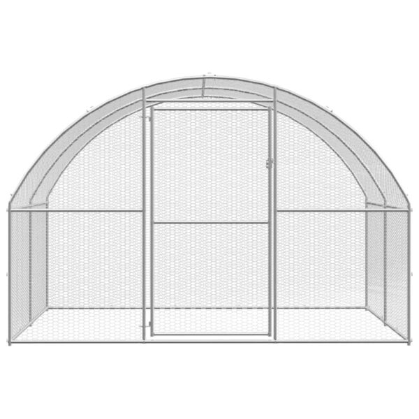 vidaXL Outdoor Chicken Coop 9.8'x39.4'x6.6' Galvanized Steel - Image 5