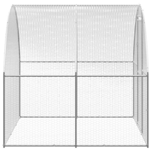 vidaXL Outdoor Chicken Coop 9.8'x52.5'x6.6' Galvanized Steel - Image 6