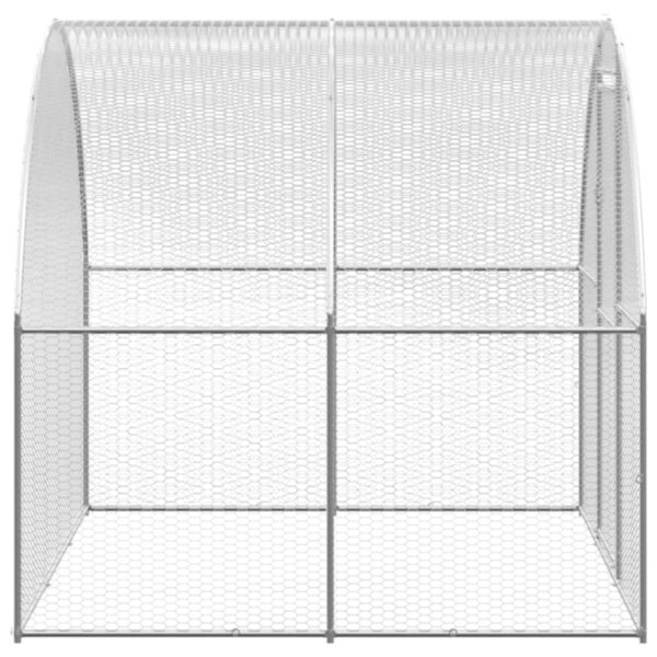 vidaXL Outdoor Chicken Coop 9.8'x39.4'x6.6' Galvanized Steel - Image 8