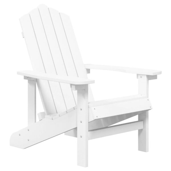 vidaXL Patio Adirondack Chairs 2 pcs HDPE White - Image 3