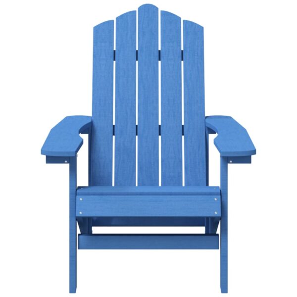 vidaXL Patio Adirondack Chair with Table HDPE Aqua Blue - Image 4