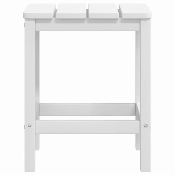 vidaXL Patio Adirondack Chairs with Table HDPE White - Image 6