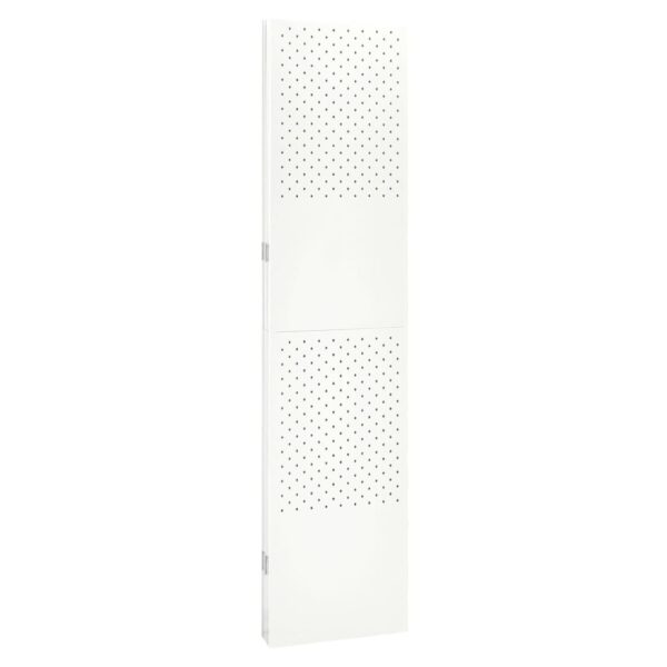 vidaXL 4-Panel Room Dividers 2 pcs White 63"x70.9" Steel - Image 6