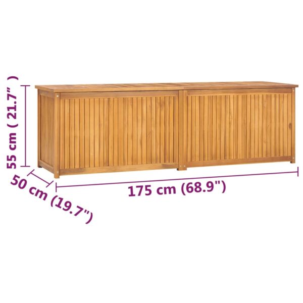 vidaXL Patio Box 68.9"x19.7"x21.7" Solid Wood Teak - Image 12