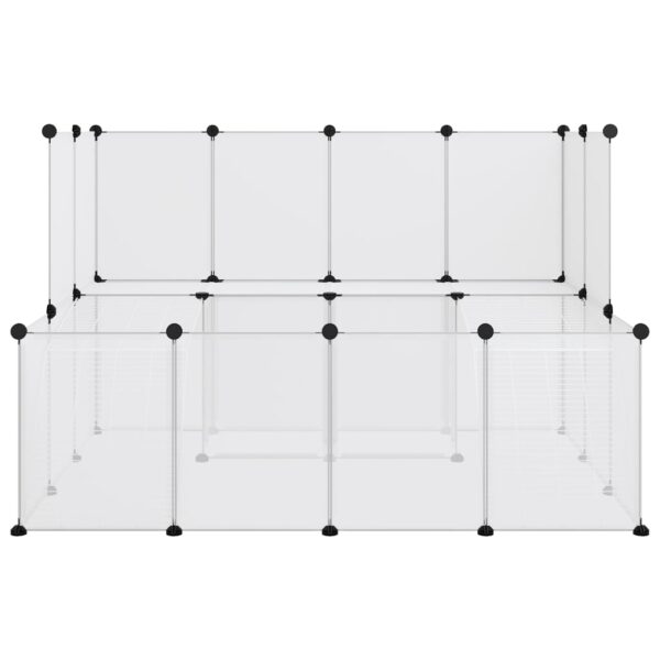 vidaXL Small Animal Cage Transparent 56.3"x42.1"x36.6" PP and Steel - Image 3