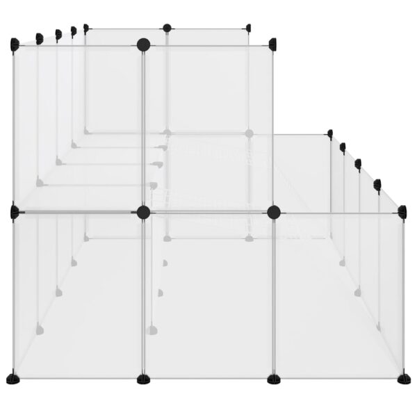 vidaXL Small Animal Cage Transparent 56.3"x42.1"x36.6" PP and Steel - Image 4