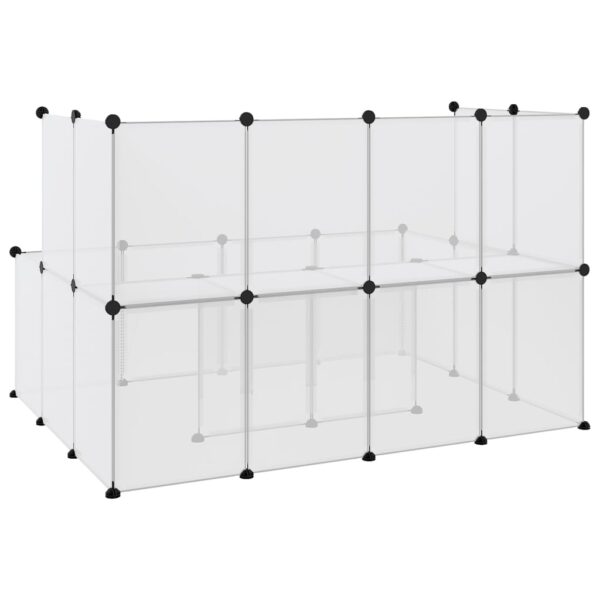 vidaXL Small Animal Cage Transparent 56.3"x42.1"x36.6" PP and Steel - Image 5