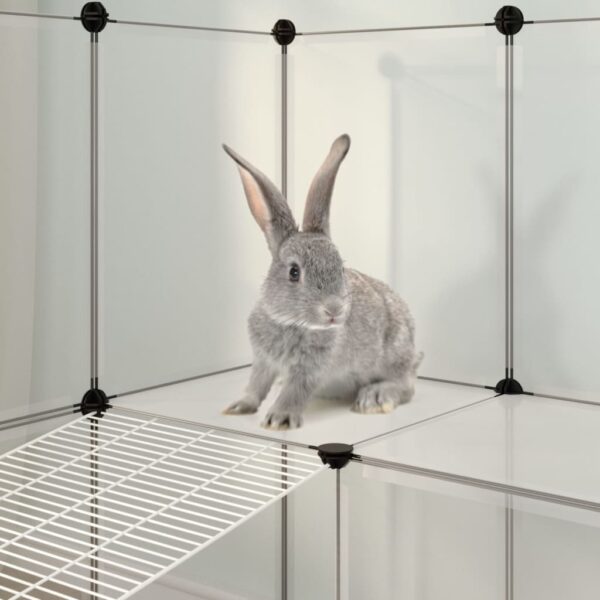 vidaXL Small Animal Cage Transparent 56.3"x42.1"x36.6" PP and Steel - Image 7