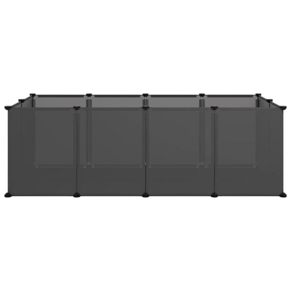 vidaXL Small Animal Cage Black 56.7"x29.1"x18.3" PP and Steel - Image 3