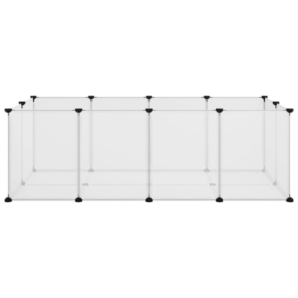 vidaXL Small Animal Cage Transparent 56.7"x29.1"x18.3" PP and Steel - Image 3