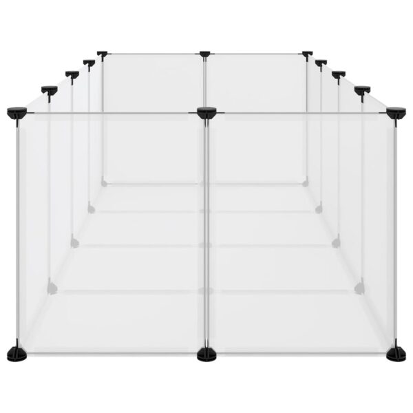 vidaXL Small Animal Cage Transparent 56.7"x29.1"x18.3" PP and Steel - Image 4