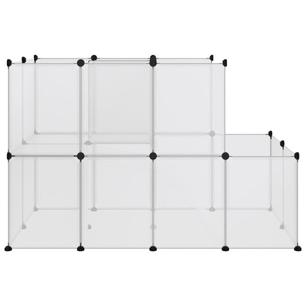 vidaXL Small Animal Cage Transparent 55.9"x29.1"x36.6" PP and Steel - Image 4