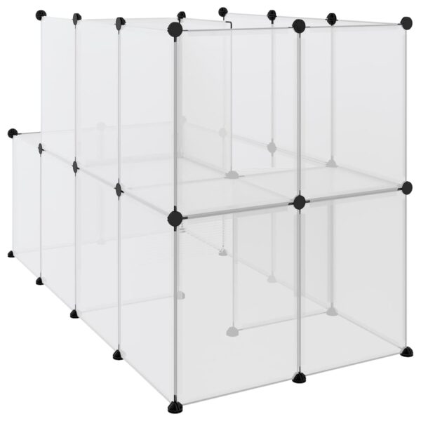 vidaXL Small Animal Cage Transparent 55.9"x29.1"x36.6" PP and Steel - Image 5