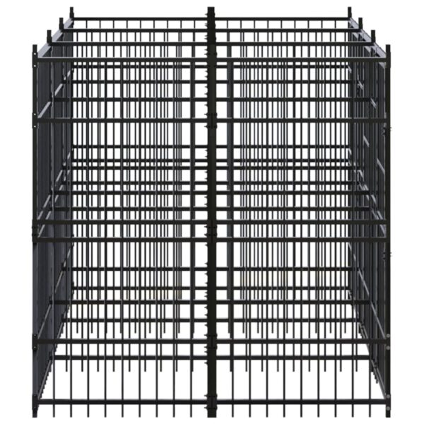 vidaXL Outdoor Dog Kennel Steel 59.5 ftÂ² - Image 3