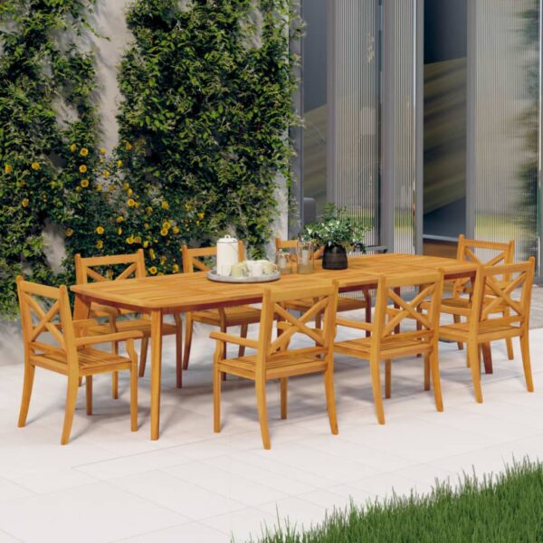 vidaXL Patio Dining Chairs 8 pcs Solid Wood Acacia