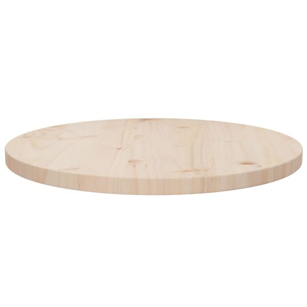 vidaXL Table Top Ã˜19.7"x1" Solid Wood Pine - Image 2