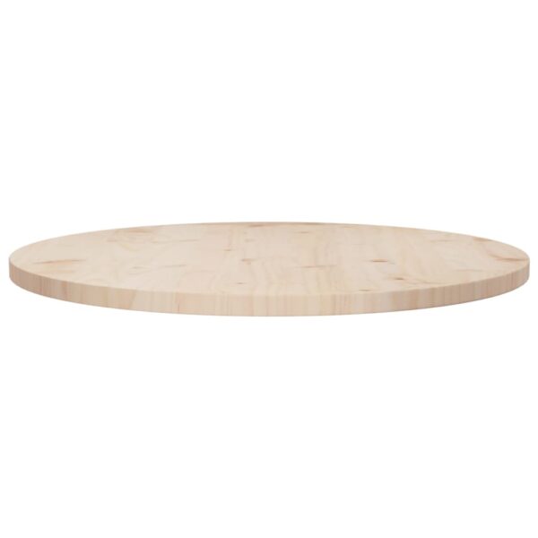 vidaXL Table Top Ã˜27.6"x1" Solid Wood Pine - Image 2