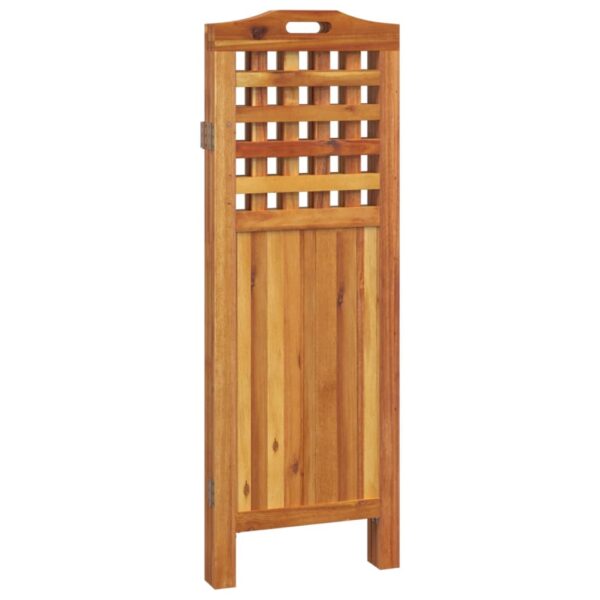 vidaXL 3-Panel Room Divider 47.8"x0.8"x45.3" Solid Wood Acacia - Image 6