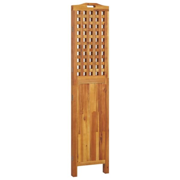 vidaXL 3-Panel Room Divider 47.8"x0.8"x70.9" Solid Wood Acacia - Image 6