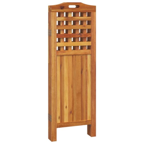 vidaXL 4-Panel Room Divider 63.8"x0.8"x45.3" Solid Wood Acacia - Image 6