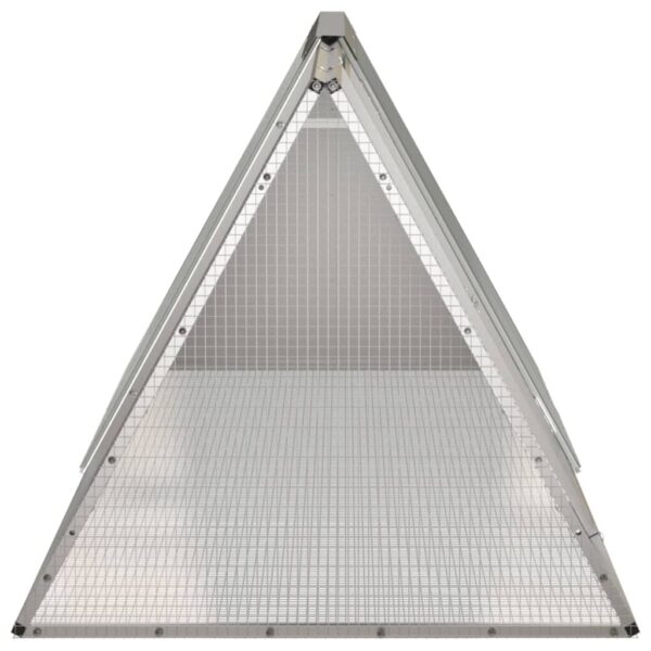 vidaXL Rabbit Cage Gray 79.3"x31.7"x28" Galvanized Steel - Image 4