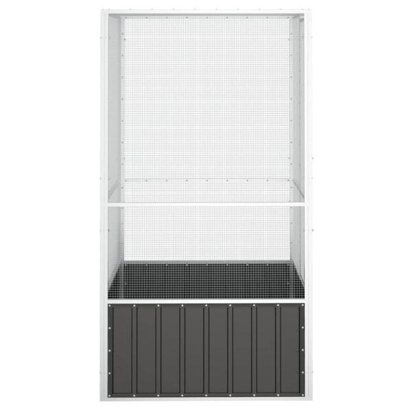 vidaXL Bird Cage Anthracite 43.7"x42.1"x83.3" Galvanized Steel - Image 4