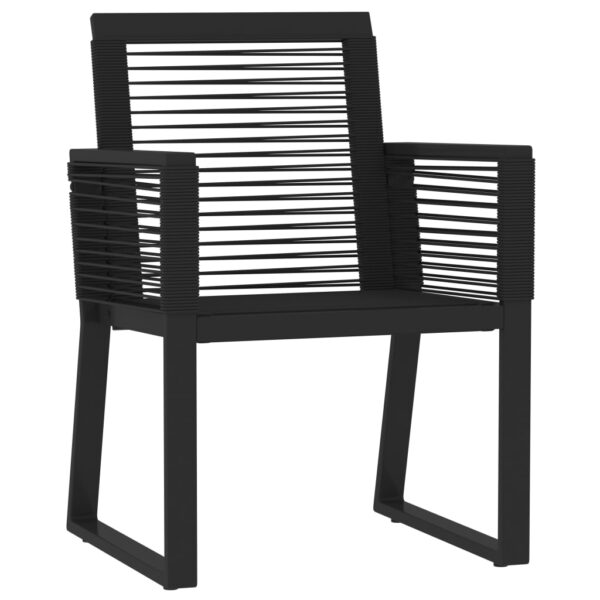 vidaXL 3 Piece Patio Dining Set Black - Image 3