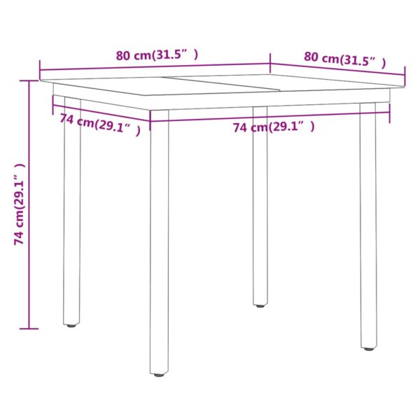 vidaXL 3 Piece Patio Dining Set Black - Image 8