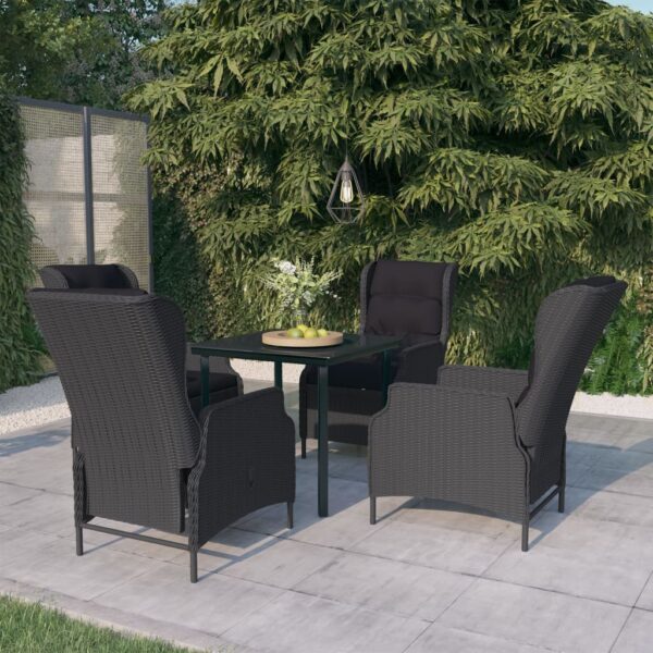 vidaXL 5 Piece Patio Dining Set Dark Gray