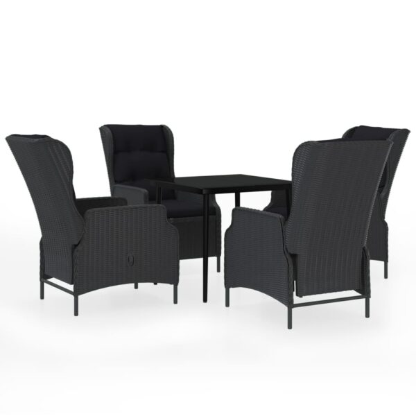 vidaXL 5 Piece Patio Dining Set Dark Gray - Image 2