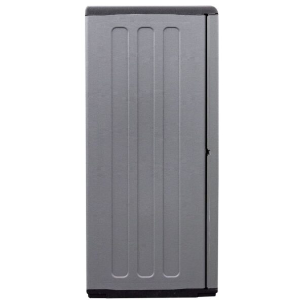 vidaXL Garden Storage Cabinet Gray and Black 40.2"x14.6"x33.1" PP - Image 5