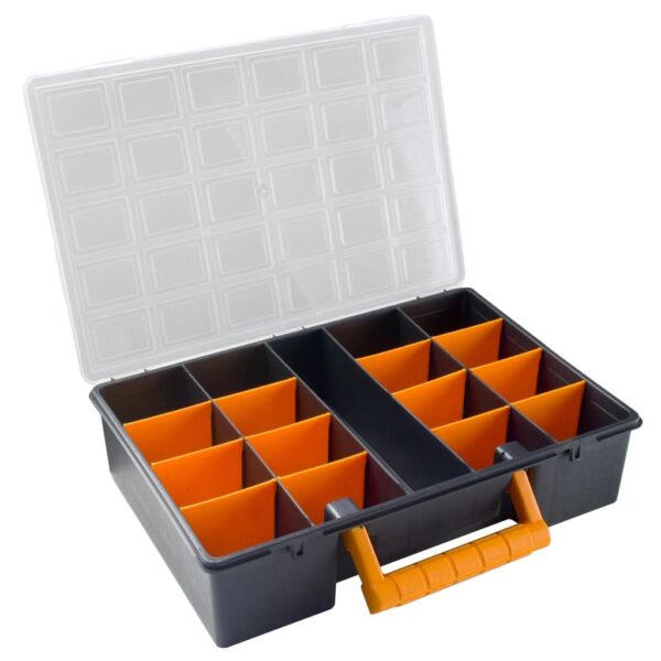 vidaXL Assortment Boxes 2 pcs with Removable Dividers 14.2"x9.8"x3.3" PP - Image 6