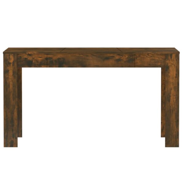 vidaXL Dining Table Smoked Oak 55.1"x29.3"x29.9" Engineered Wood - Image 3