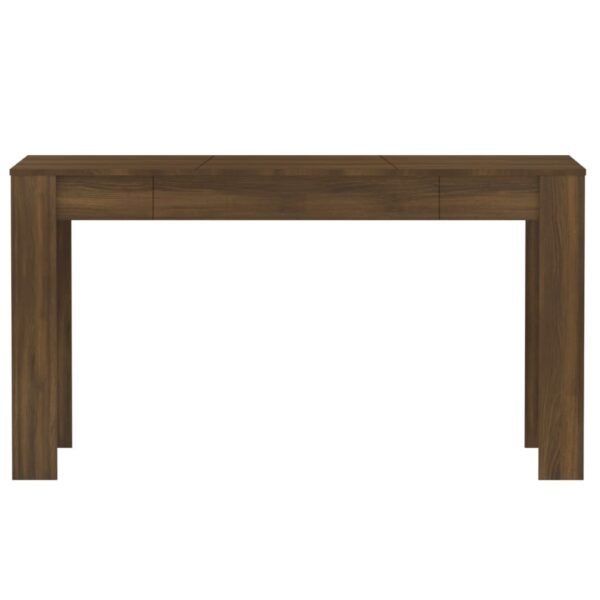 vidaXL Dining Table Brown Oak 55.1"x29.3"x29.9" Engineered Wood - Image 3