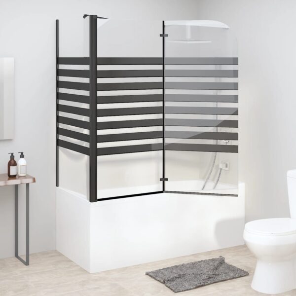 vidaXL Stripe Bath Enclosure 47.2"x26.8"x51.2" Tempered Glass - Image 3