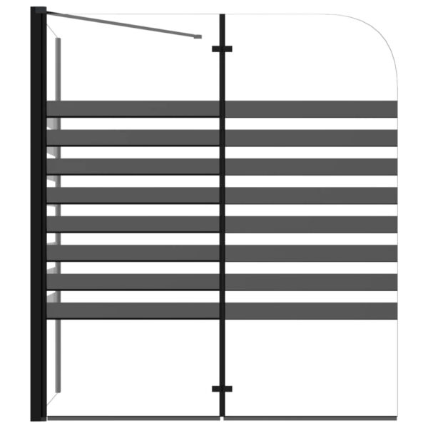 vidaXL Stripe Bath Enclosure 47.2"x26.8"x51.2" Tempered Glass - Image 4