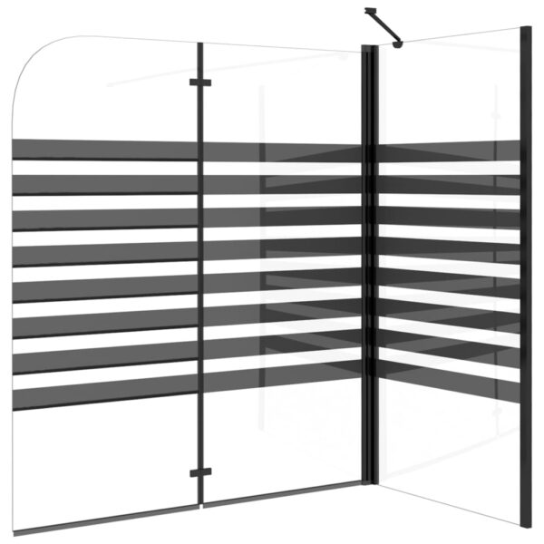 vidaXL Stripe Bath Enclosure 47.2"x26.8"x51.2" Tempered Glass - Image 7